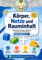 Vorschau - Arbeitsblätter - Geometrie Würfel und Quader – Klasse 5 - Deckblatt