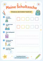 Vorschau - Arbeitsblätter - Kennenlern Quiz Schulstart: 4 Arbeitsblätter - Seite 1