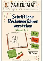 Vorschau - Arbeitsblätter - Schriftliche Rechenverfahren verstehen Klasse 5 -6 Bild Term Sprache Verfahren - Deckblatt