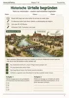 Vorschau - Arbeitsblätter - Historische Urteile begründen Klasse 7–8 - Deckblatt