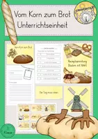 Vorschau - Stundenentwürfe - Vom Korn zum Brot Getreide Rezepte Unterrichtseinheit - Deckblatt