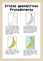 Vista previa - Manualidades / Dibujos para colorear - Frutas geométricas - Ejercicios - página 1