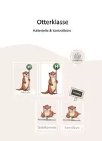 Vorschau - Mal- und Bastelvorlagen - Otterklasse - Materialpaket (Dienste, Regeln, Namensschilder...) - Seite 1