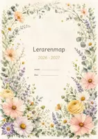 Voorbeeld - Lerarenmap 2026-2027 Bloemen thema - Voorblad