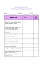 Vorschau - Anderer Materialtyp - Kompetenzraster für den Werkunterricht (2.Klasse) - Deckblatt