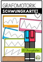 Vorschau - Bildkarten - Schwungübungen – Kartei mit 20 Übungskarten | Grafomotorik - Deckblatt