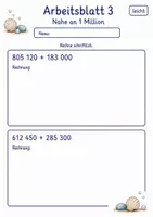 Vorschau - Arbeitsblätter - Schriftliche Addition bis 1 Million | Mathematik Klasse 4 | 10 Arbeitsblätter als PDF - Seite 3