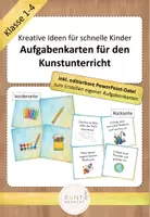Vorschau - Aufgabenkarten - Kunst für schnelle Kinder Aufgabenkarten - Deckblatt