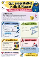 Vorschau - Poster - Gut ausgestattet in die 5. Klasse | Federtaschen-Checkliste für Eltern & Schüler - Seite 2