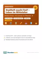 Vorschau - Arbeitsblätter - Mittelalter Stadt Mystery Klasse 6 7 - Deckblatt