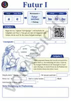 Vorschau - Arbeitsblätter - Arbeitsblatt Futur I (inkl. 3 interaktiver, digitaler Übungen) - Deckblatt