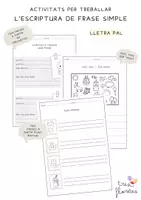 Vista previa - Hojas de trabajo - ESCRIPTURA FRASE SIMPLE (LLETRA PAL) - Portada