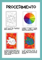 Vista previa - Manualidades / Dibujos para colorear - Colores cálidos y fríos - Parque de animales - página 1