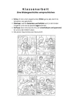 Vorschau - Arbeitsblätter - Klassenarbeit Deutsch 5. Klasse Bildergeschichte sofort einsatzbereit - Seite 1