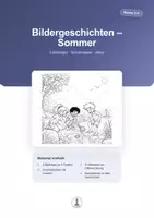 Vorschau - Arbeitsblätter - Sommer – 5 Bildergeschichten Klasse 3–4 | Schreiben mit Hilfen & Lösungen - Deckblatt