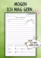 Vorschau - Unterrichtsreihen - DaZ / DaF - Mögen - Ich mag gern... (Hobbies) - Deckblatt