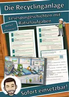 Vorschau - Arbeitsblätter - Die Recyclinganlage – Lesespurgeschichte mit Rätselaufgaben (Klasse 9) - Deckblatt