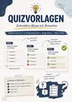 Vorschau - Interaktives Material - Vorlagen für verschiedene Quizze - Deckblatt