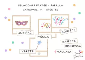 Vista previa - Tarjetas / Manipulativos - RELACIÓ IMATGE - PARAULA (CARNAVAL) - página 1