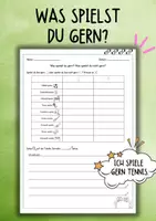 Vorschau - Unterrichtsreihen - DaZ / DaF / Deutsch - Was spielst du (nicht) gern? Hobbies - Deckblatt