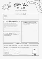 Vorschau - Arbeitsblätter - Steckbrief Kunstunterricht - Seite 1