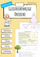 Vorschau - Arbeitsblätter - Dreiecke (Gleichschenklig, gleichseitig und rechtwinklig) - Seite 1