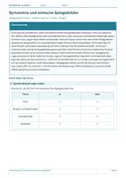 Vorschau - Arbeitsblätter - Arbeitsblatt Mathematik Klasse 2 – Symmetrie und Spiegelbilder - Deckblatt