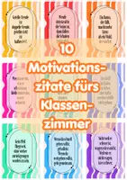 Vorschau - Poster - Motivationsposter Klassenzimmer 10 Sprüche zum Nachdenken - Deckblatt