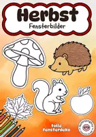 Vorschau - Mal- und Bastelvorlagen - Herbst Fensterbilder Herbst Ausmalbilder - Deckblatt