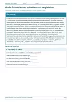 Vorschau - Arbeitsblätter - Arbeitsblatt Mathematik Klasse 4 – Große Zahlen verstehen - Deckblatt