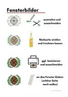 Vorschau - Mal- und Bastelvorlagen - Kastanien Mandalas, Fensterbild, Fensterdeko, Herbst - Seite 1