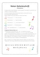 Vorschau - Arbeitsblätter - Notennamen - Notengeheimschrift (große Sammlung) - Seite 1