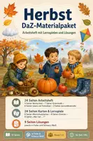 Vorschau - Arbeitsblätter - DaZ-Komplettpaketzum Thema Herbst - Deckblatt