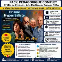 Aperçu - Préparation de séquence / Séquence complète - 3e-L'Hyperréalisme américain : Close, Estes, Flack, Bernardi : projet interdisc. complet (Arts Plastiques, Français, HDA) + clip original - Page de couverture