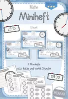 Vorschau - Unterrichtsreihen - Uhrzeit Miniheft - volle halbe viertel Stunden - Uhr - analog & digital - Deckblatt