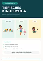 Vorschau - Aufgabenkarten - 25 Kinderyoga-Karten mit Tierposen | A5 für Kita & Vorschule - Deckblatt