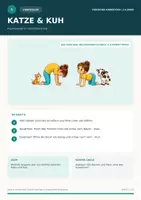 Vorschau - Aufgabenkarten - 25 Kinderyoga-Karten mit Tierposen | A5 für Kita & Vorschule - Seite 1