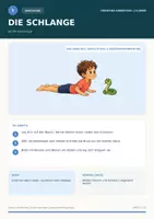 Vorschau - Aufgabenkarten - 25 Kinderyoga-Karten mit Tierposen | A5 für Kita & Vorschule - Seite 3
