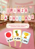 Vista previa - Refuerzo / NEE / Materiales de apoyo - Conciencia fonológica con pinzas: ¡pinza la inicial! - Portada