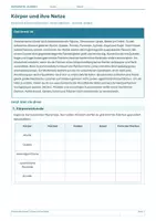 Vorschau - Arbeitsblätter - Arbeitsblatt Mathematik Klasse 5 – Körper und ihre Netze - Deckblatt