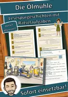 Vorschau - Arbeitsblätter - Die Ölmühle – Lesespurgeschichte mit Rätselaufgaben (Klasse 8) - Deckblatt