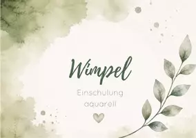 Vorschau - Poster - Dekoration Einschulung Wimpelkette aquarell - Deckblatt