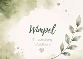 Vorschau - Poster - Dekoration Einschulung Wimpelkette Waldtiere - Deckblatt