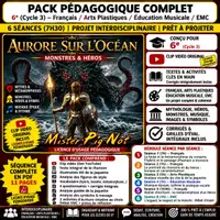 Aperçu - Préparation de séquence / Séquence complète - 6e-Le monstre et le héros-séq.interdisc. complète 6 séances + clip original - Page 1