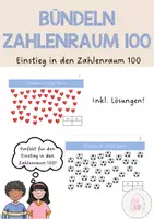 Vorschau - Arbeitsblätter - Bündeln Zahlenraum 100 - Deckblatt