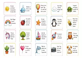 Vorschau - Bildkarten - Bundle Schulstart Motivationskärtchen Abreißzettelchen - Deckblatt