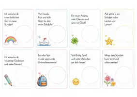 Vorschau - Bildkarten - Bundle Schulstart Motivationskärtchen Abreißzettelchen - Seite 2
