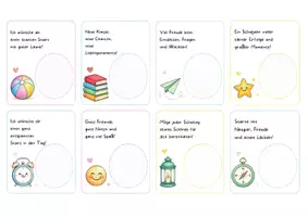 Vorschau - Bildkarten - Bundle Schulstart Motivationskärtchen Abreißzettelchen - Seite 3