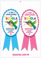 anteprima - Materiale di supporto/inclusione - COCCARDE per il primo giorno di scuola COLIBRI' - Pagina di copertina