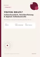 Vorschau - Arbeitsblätter - Social Media – Aufmerksamkeit, Konzentration, Medienpsychologie - Deckblatt